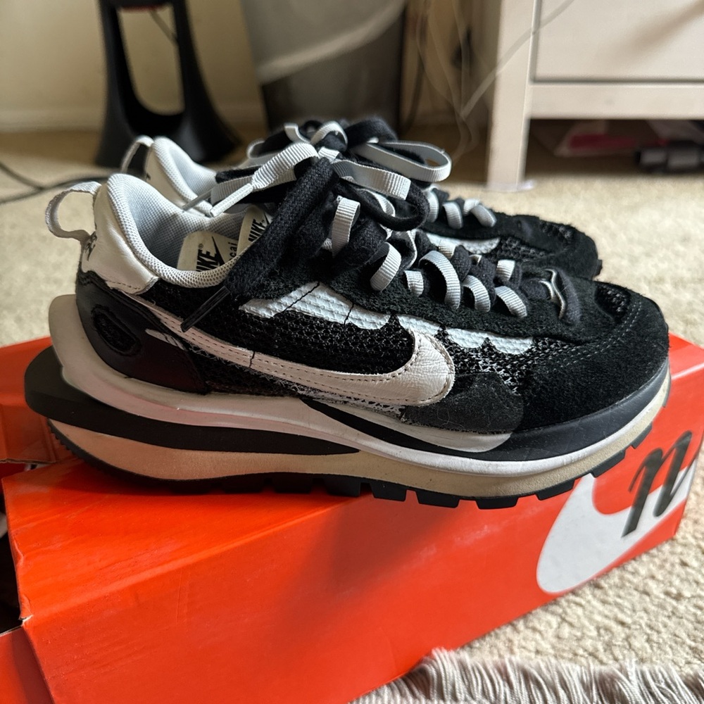 Sacai Black and White Sneakers